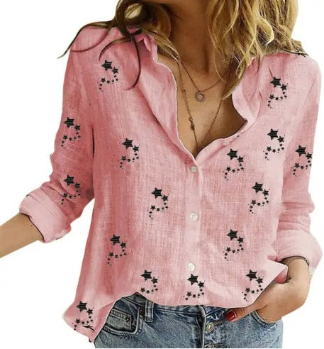 Camisa Vintage de Algodón S-5XL