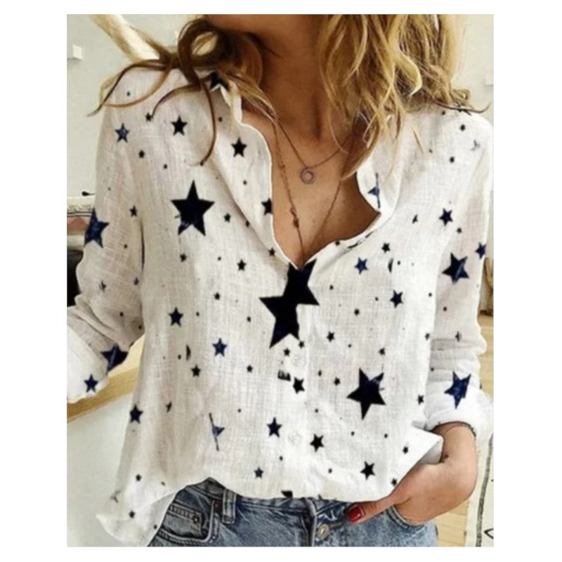 Camisa Vintage de Algodón S-5XL