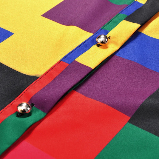 Colorful Geometric Print Shirt