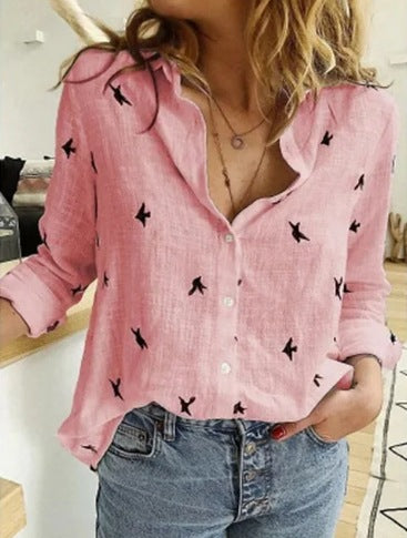 Camisa Vintage de Algodón S-5XL