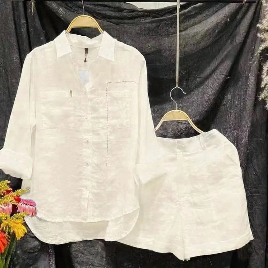 Conjunto Blanco de 2 Piezas Fashion