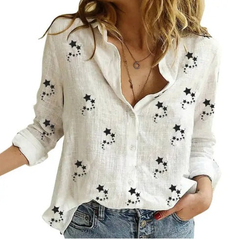 Camisa Vintage de Algodón S-5XL