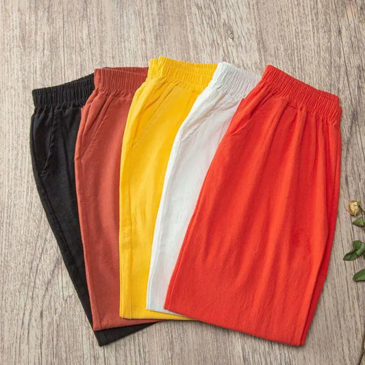 Casual Summer Cotton and Linen Harem Pants