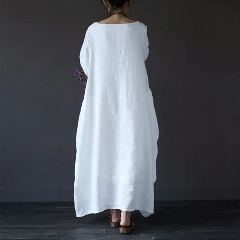 Long Linen Dress (M-5XL)