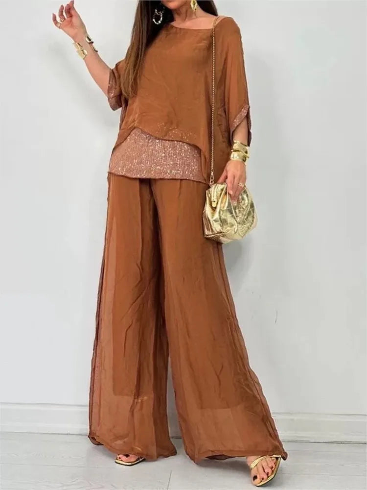 Conjunto de Chiffon (S-3XL)