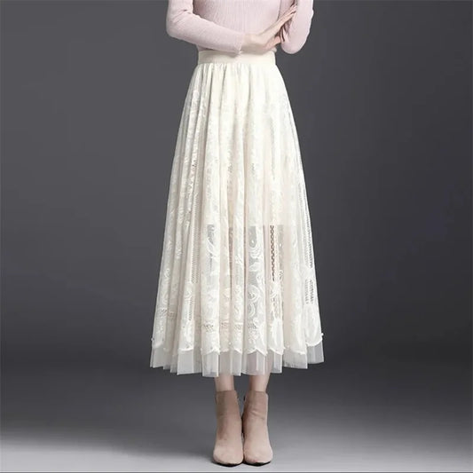 Lace Midi Skirt