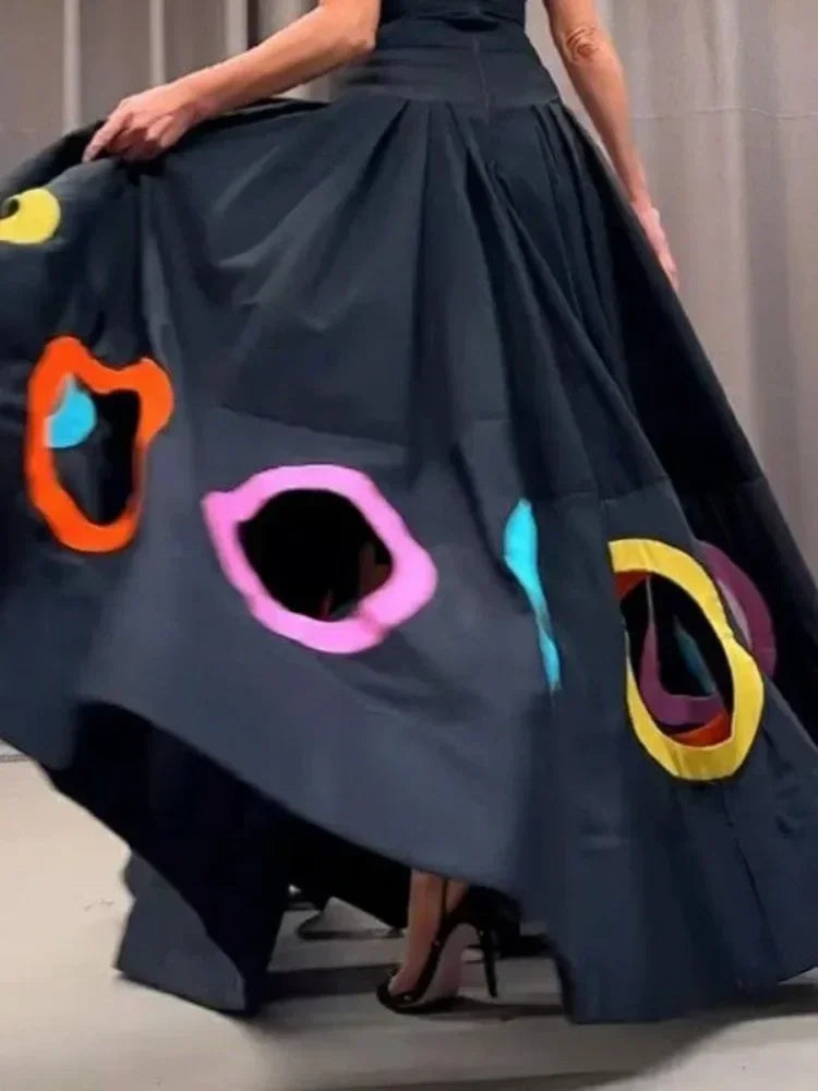 Vestido con Calado y Plisados S-XXL