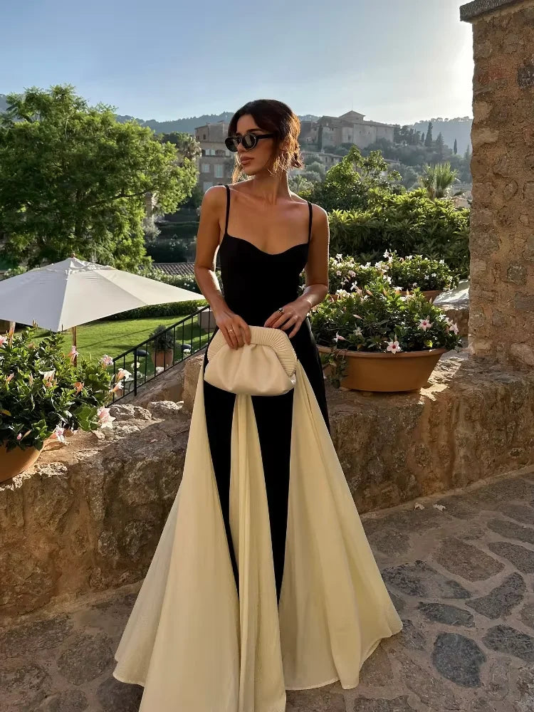 Vestido Elegante con Pliegues S-L