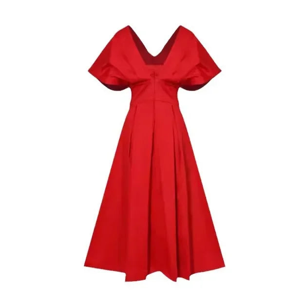 Vestido Rojo Elegante XS-XXXL