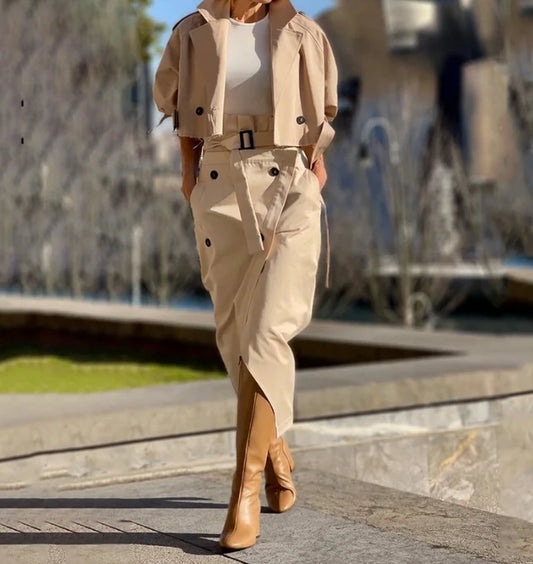Conjunto Elegante de Dos Piezas S-XXL