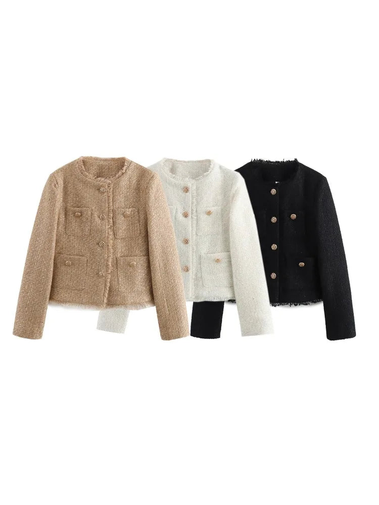 Chaqueta Tweed Vintage para Mujer