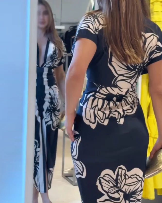 Vestido Midi Estampado S-XL