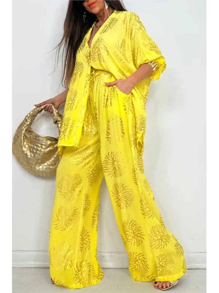 Conjunto Elegante Estampado S-3XL