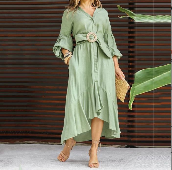 Vestido Asimétrico de Primavera S-XL