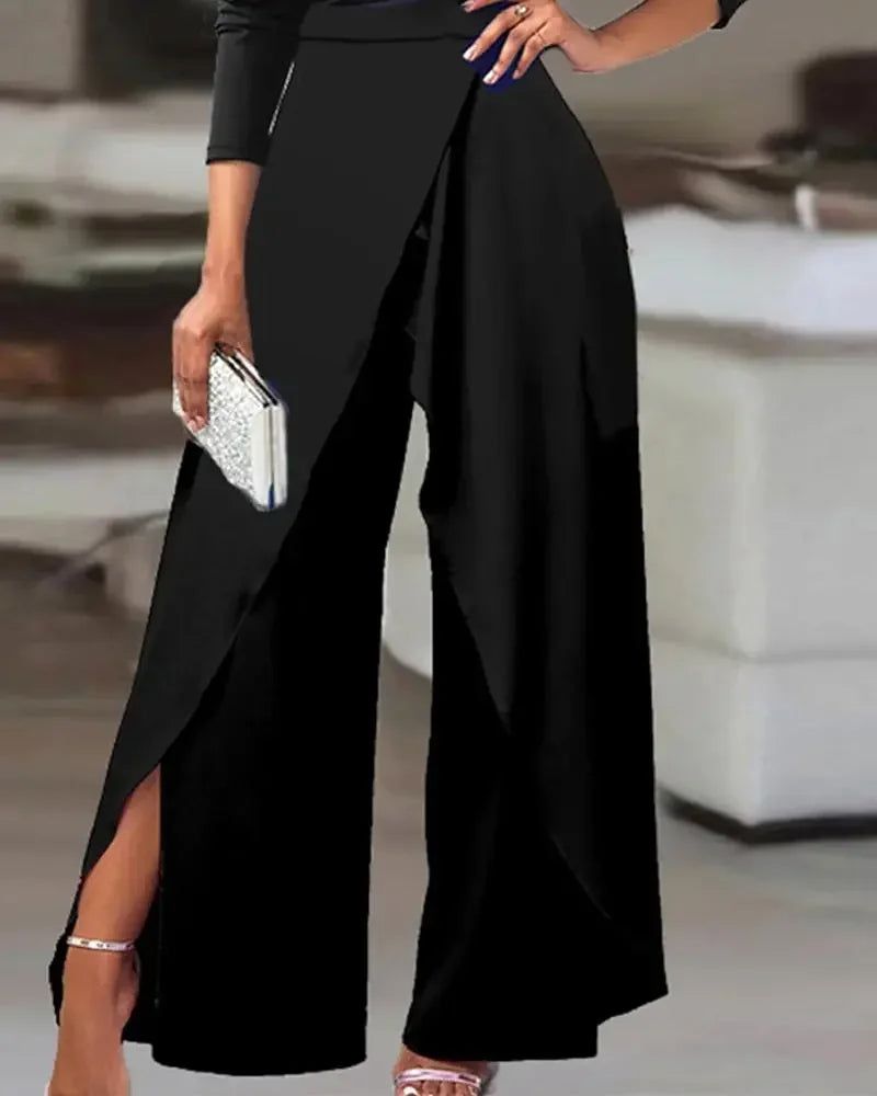 Mono Elegante de Un Hombro Color Negro