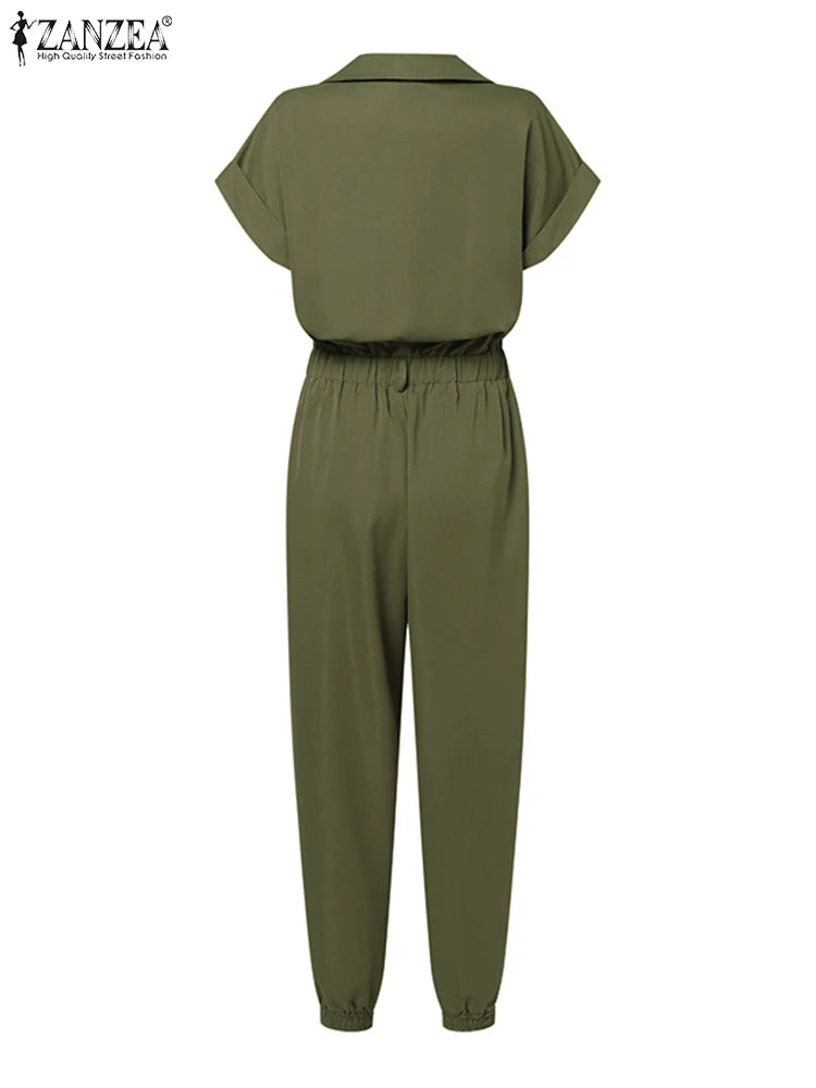 Mono Cargo de Verano Mangas Cortas S-5XL