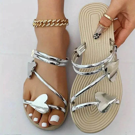 Flat Sandals with Heart (35-43)