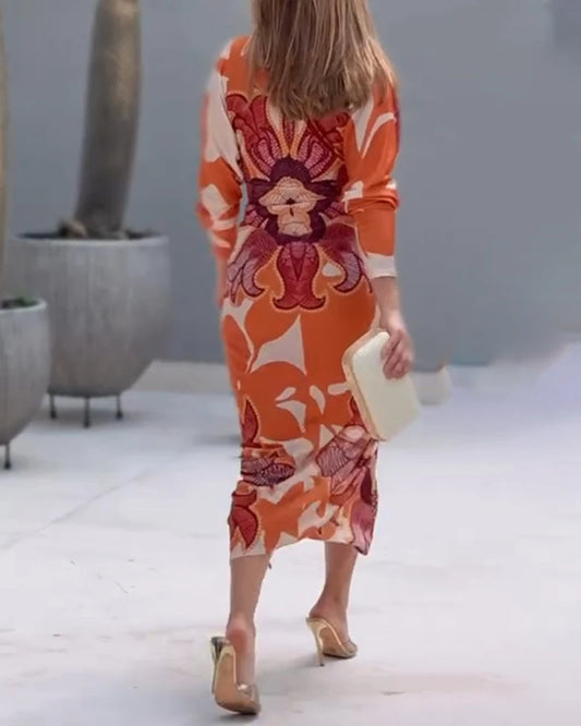 Vestido Barroco Naranja S-XL