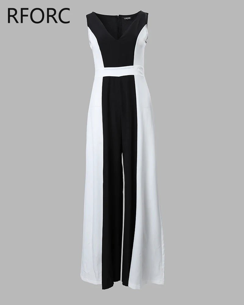Mono Formal sin Mangas con Cuello en V