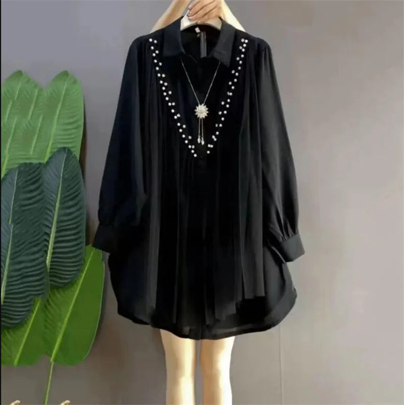 Camisa Amarilla con Pedrería 2XL-3XL