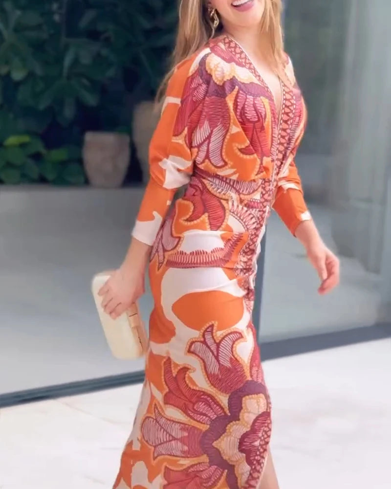 Vestido Barroco Naranja S-XL