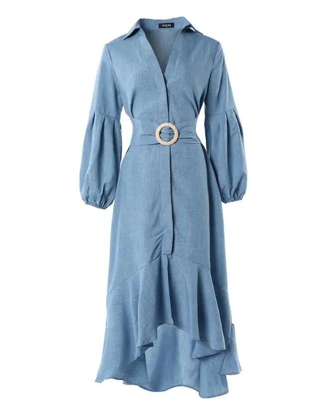 Vestido Asimétrico de Primavera S-XL
