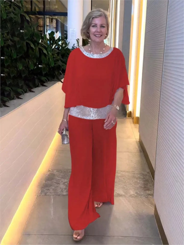 Conjunto Elegante con Lentejuelas S-XXXL
