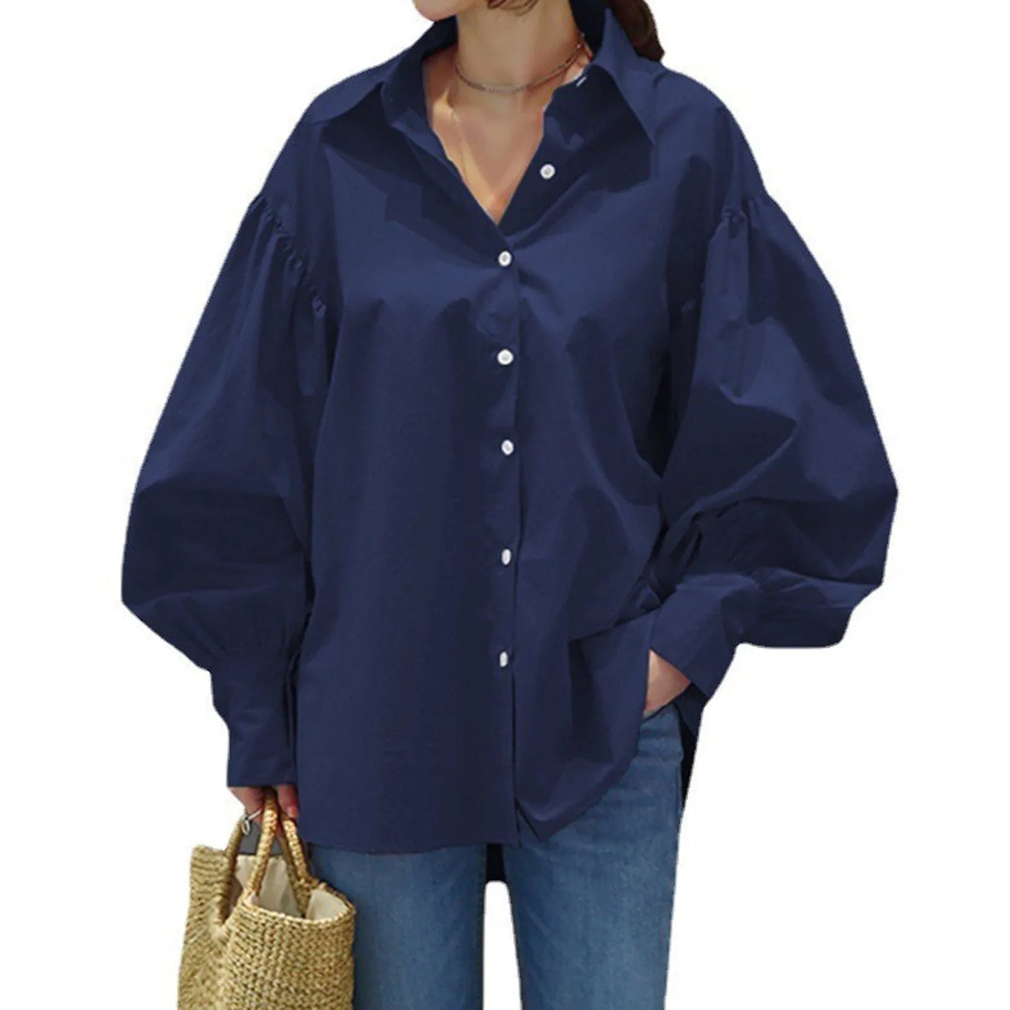 Blusa Mangas Farol S-5XL