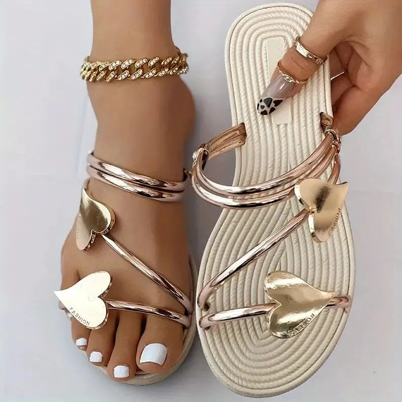 Sandalias Planas con Corazón (35-43)