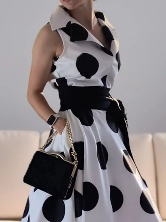 Vestido Elegante de Lunares S-XXL