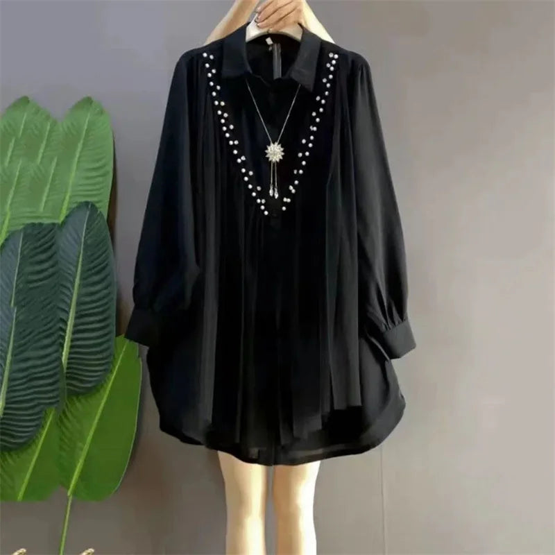 Camisa Amarilla con Pedrería 2XL-3XL