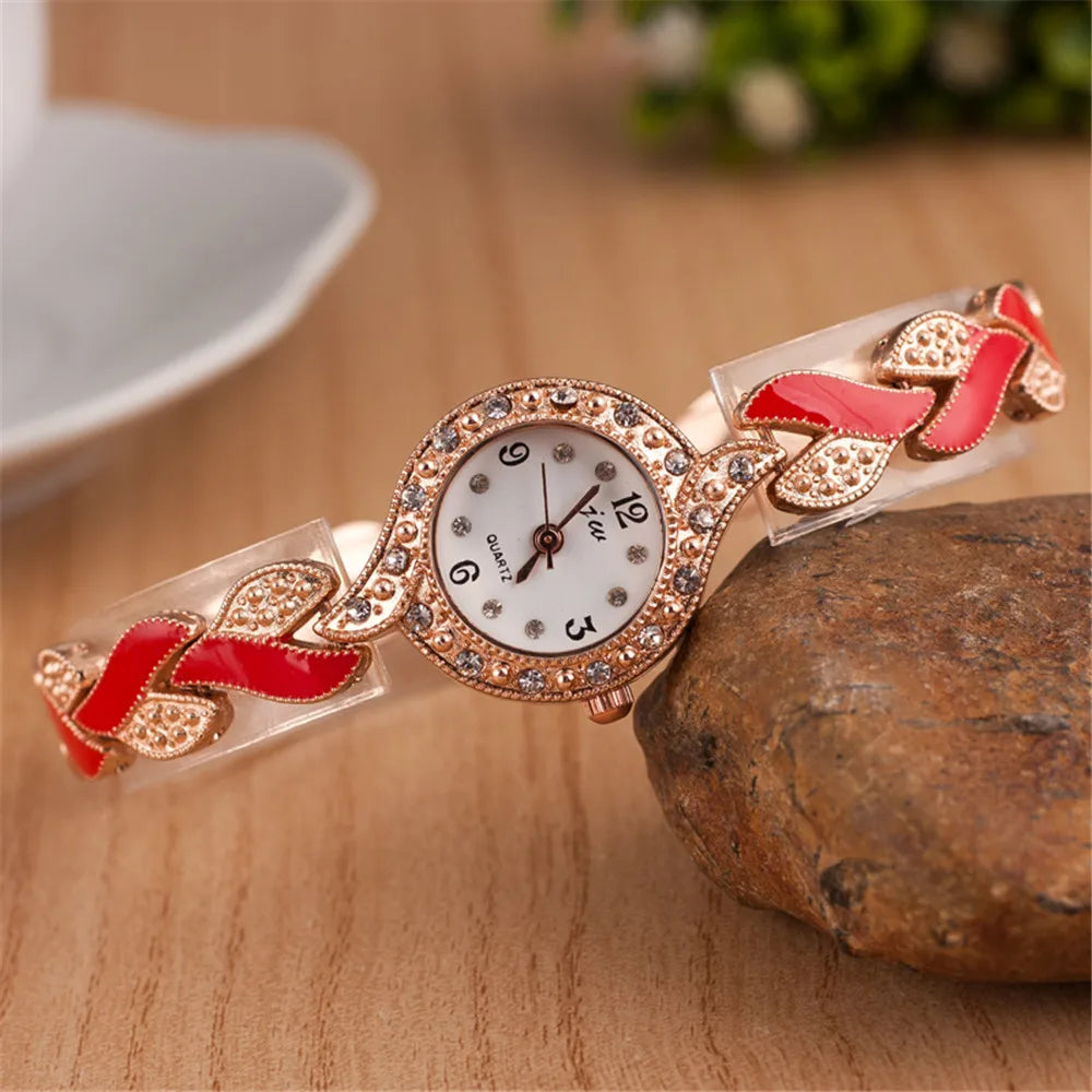Conjunto de 3 Piezas de Joyería + Reloj de Cuarzo