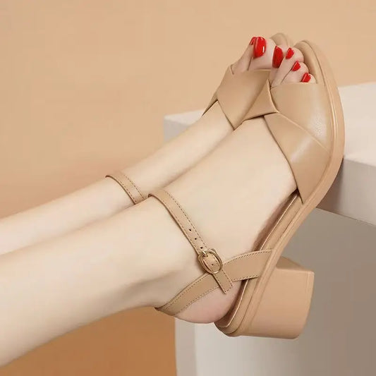 Sandalias con Tacón Medio 35-43