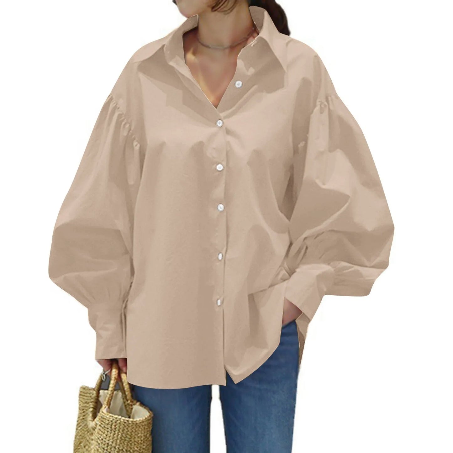Blusa Mangas Farol S-5XL