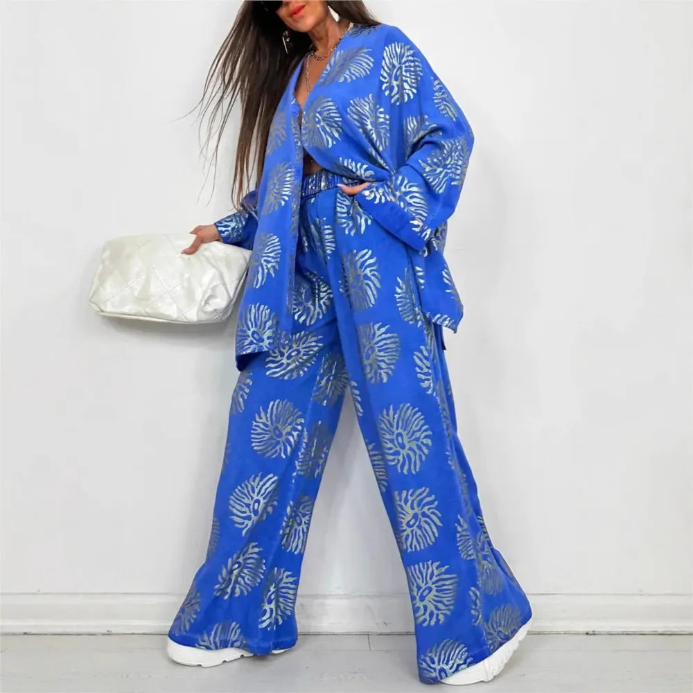 Conjunto Elegante Estampado S-3XL