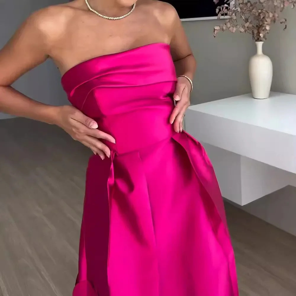 Vestido Fucsia Elegante