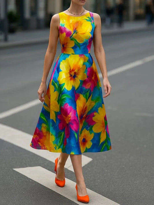 Vestido Midi Estilo Británico