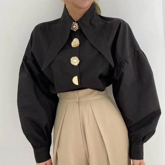 Blusa Casual de Manga Larga