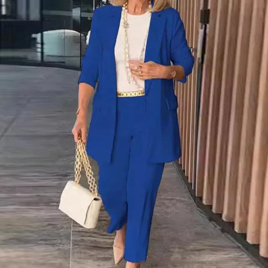 Conjunto Elegante Formal Azul