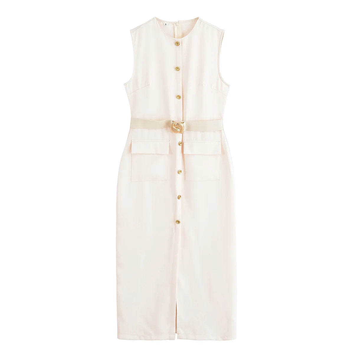 Vestido Vintage con Cinturón XS-L