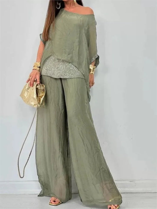Conjunto de Chiffon S-3XL