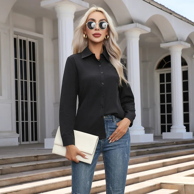 Blusa Casual de Manga Larga