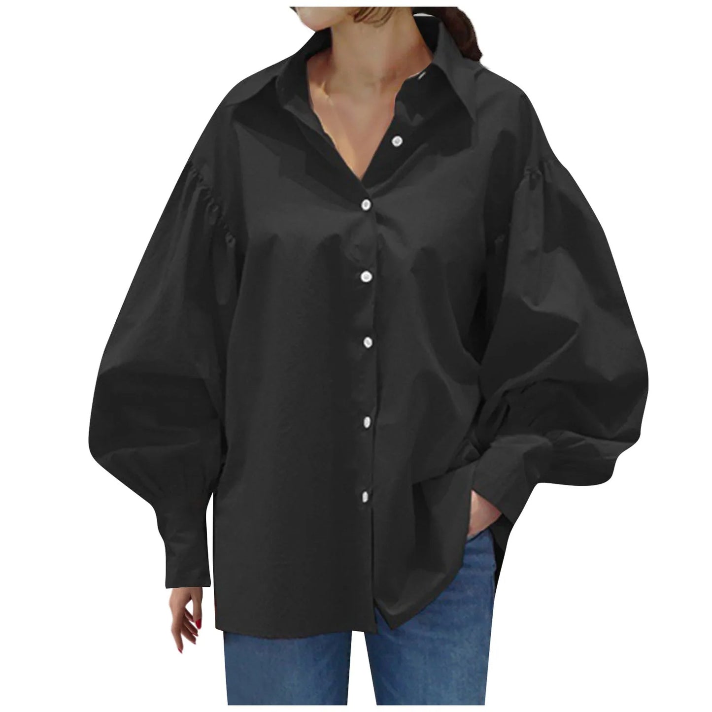 Blusa Mangas Farol S-5XL