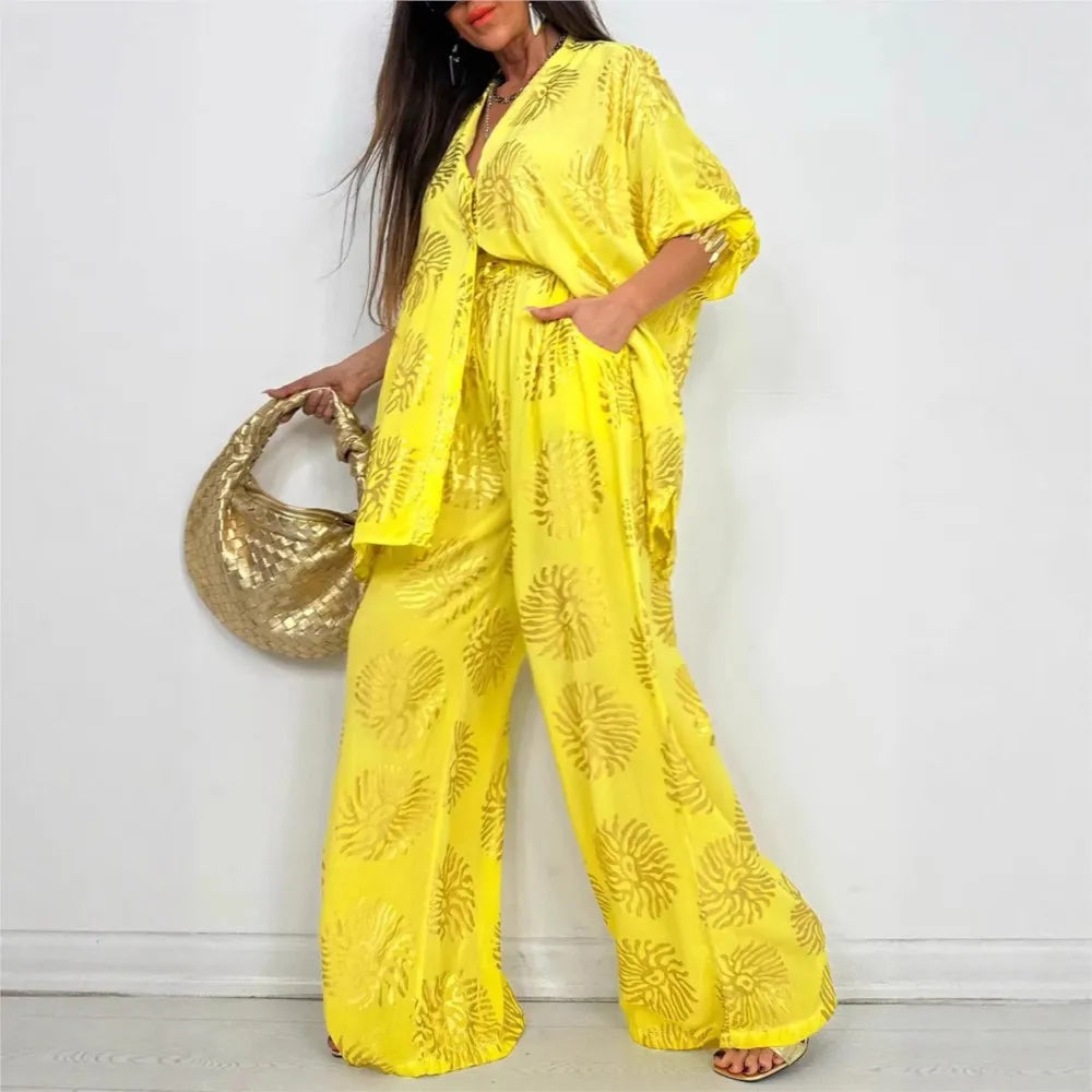 Conjunto Elegante Estampado S-3XL