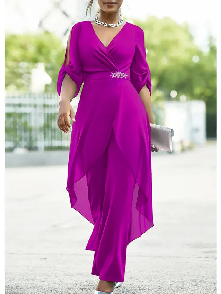 Conjunto de Noche Talla Grande de Chiffon