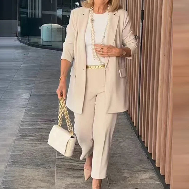 Conjunto Elegante Formal Beige