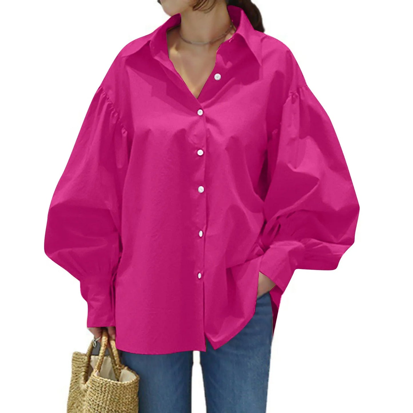 Blusa Mangas Farol S-5XL