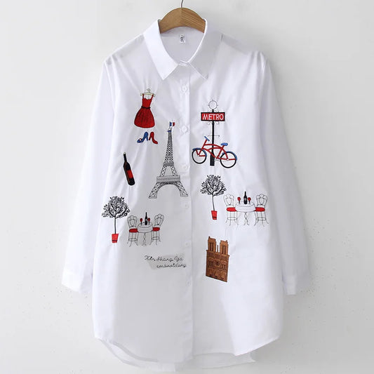 Blusa Casual de Manga Larga