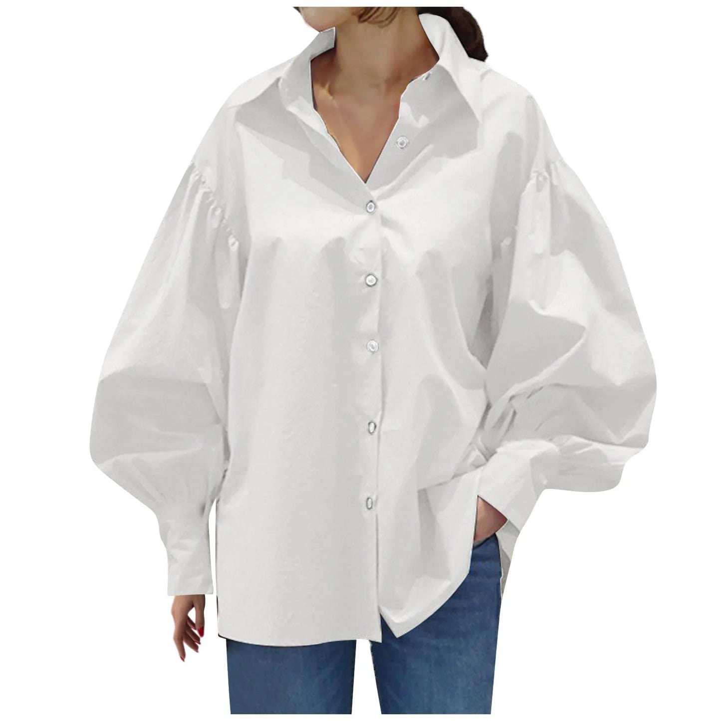 Blusa Mangas Farol S-5XL