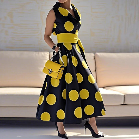 Vestido Elegante Polkadot S-XXL